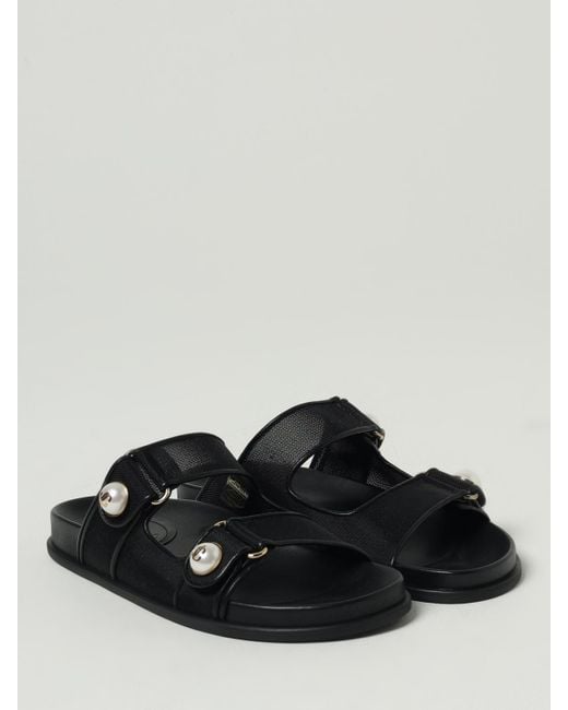 Jimmy Choo Black Flache Sandalen Damen