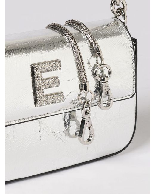 ERMANNO FIRENZE Gray Laminated Leather Bag