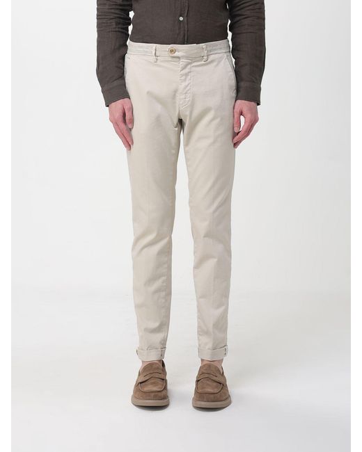 Mason's White Cotton And Wool Blend Chino Trousers for men