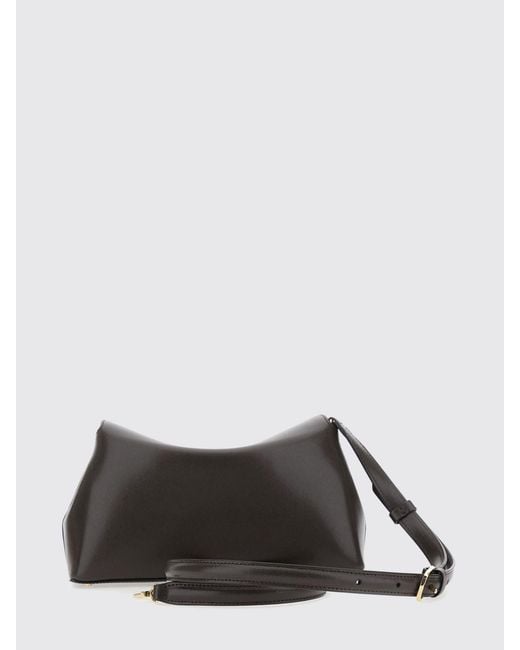 Totême Black T-Lock Leather Crossbody Bag With A Signature Turn-Lock Closure