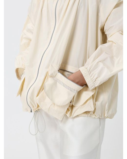MEIMEIJ Natural Oversized Polyester Bomber Jacket