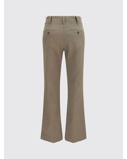 Brunello Cucinelli Natural Straight Cotton Trousers