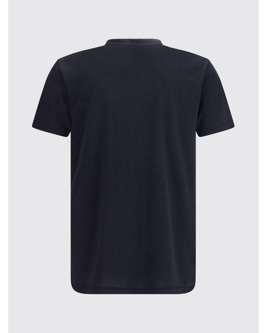 Tom Ford Blue Crewneck Lyocell And Cotton Blend T-Shirt for men