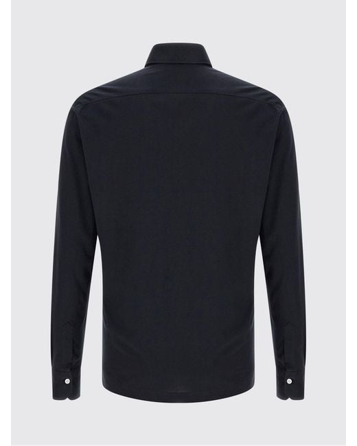 Kiton Blue Cotton Polo Shirt for men