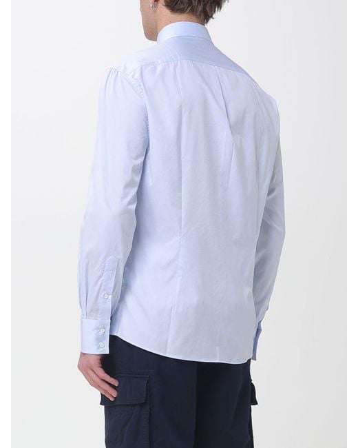 Brunello Cucinelli Blue Classic Cotton Shirt for men