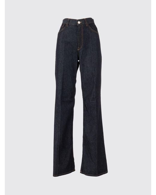 Dondup Blue Flared Cotton Denim Jeans