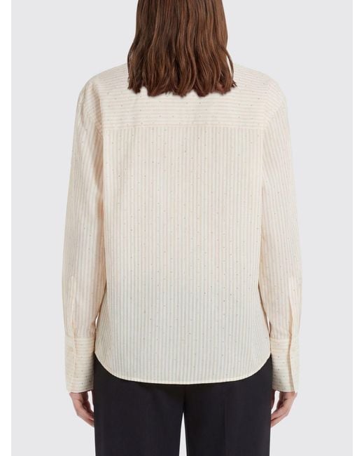 Patrizia Pepe White Striped Lyocell T-Shirts