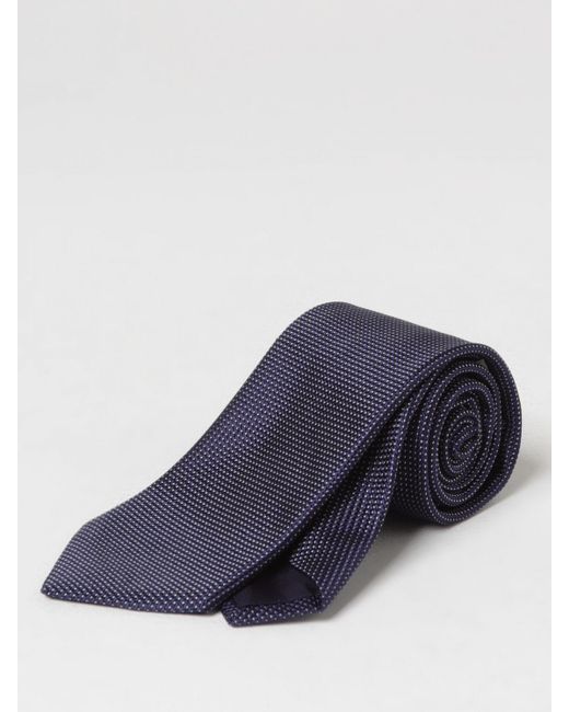 Cravatta in tessuto jacquard di Corneliani in Blue da Uomo
