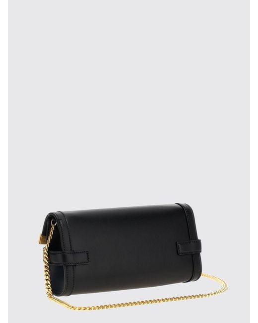 Balmain Black B-Buzz 23 Leather Crossbody Bag
