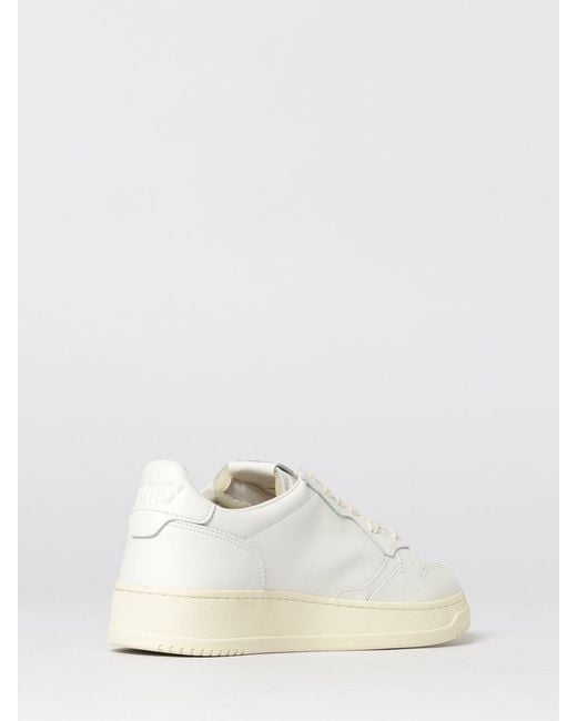 Autry White Medalist Low Leather Sneakers for men