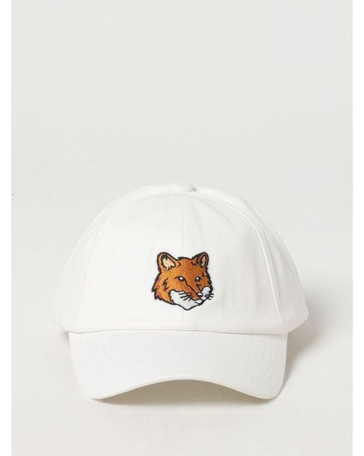 Maison Kitsuné White Maison KitsunÉ Hat for men