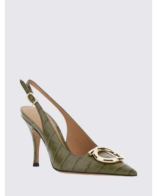Ferragamo Metallic High Heel Shoes