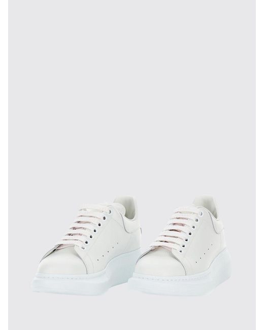 McQueen White Oversize Leather Sneakers