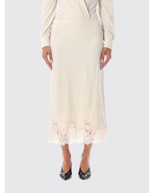 Alberta Ferretti Natural Skirt