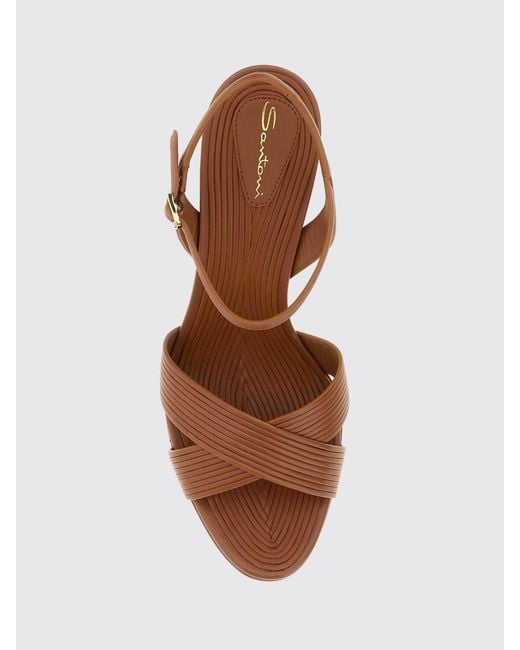 Santoni White Heeled Sandal