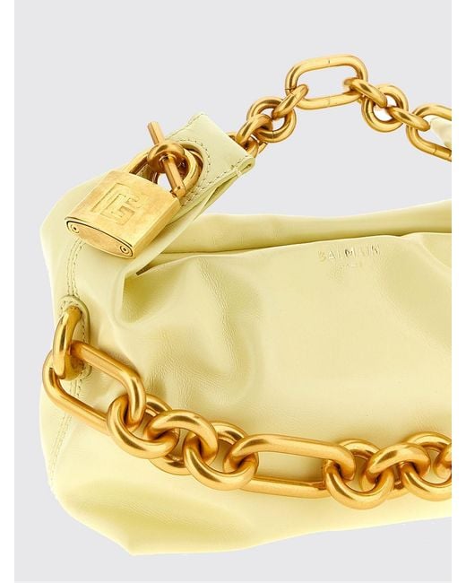 Balmain Metallic Sync Mini Leather Bag