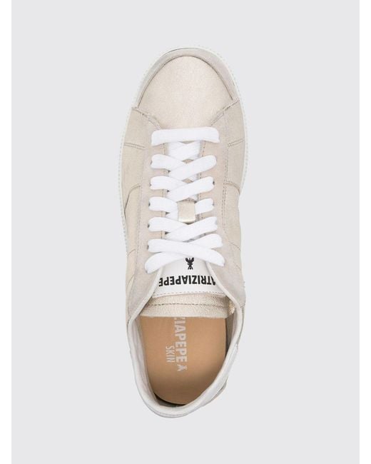 Patrizia Pepe Natural Skin '93 Laminated Leather Used Effect Sneakers