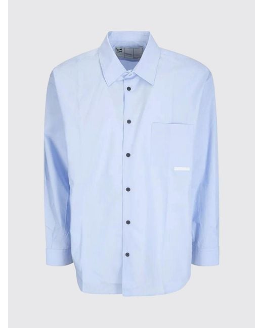 Camicia Basic di GR10K in Blue da Uomo