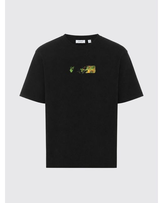 Off-White c/o Virgil Abloh Black Cotton Crewneck T-Shirt With Rear Arrow Logo Print for men