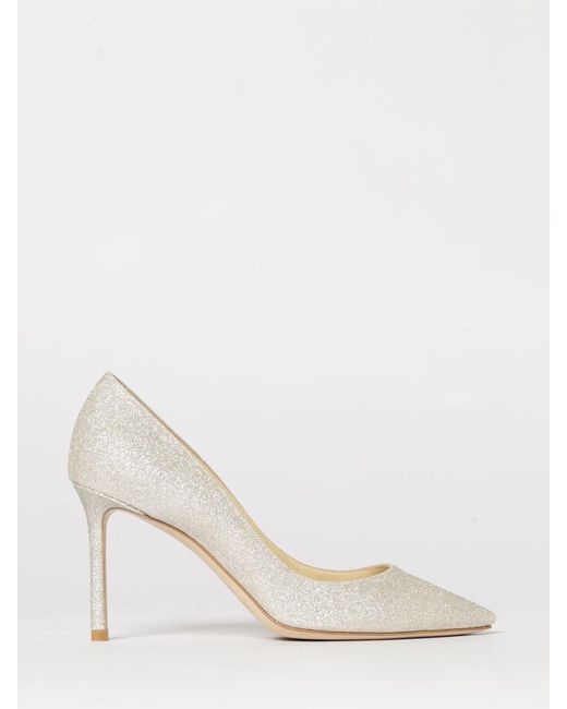 Jimmy Choo Natural Romy Glitter Pumps