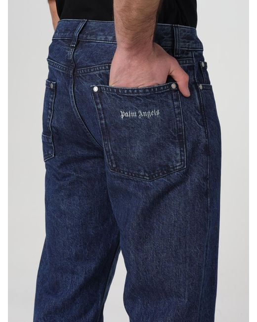 Palm Angels Blue Jeans for men
