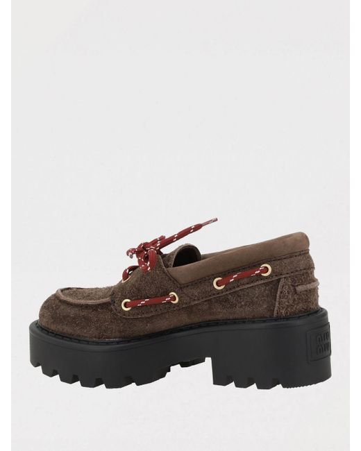Miu Miu Brown Slipper Aus Wildleder Farbton Verbrannt