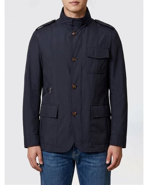 Moorer Blue Porto-Km Lightweight Polyester Jacket for men
