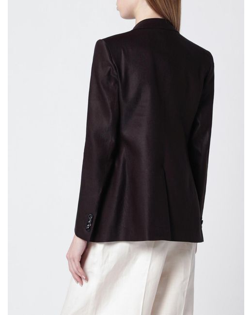 Tagliatore Black Linen Blend Blazer