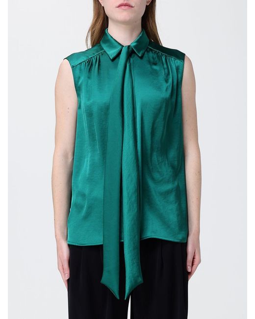 Versace Green Satin Shirt With Foulard