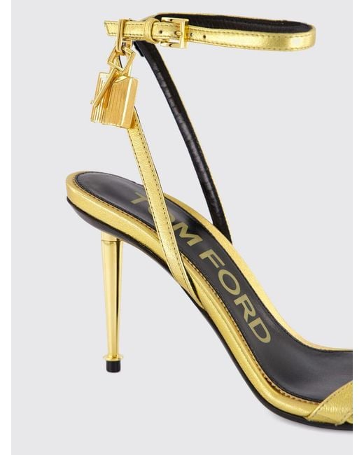 Tom Ford Metallic Heeled Sandal