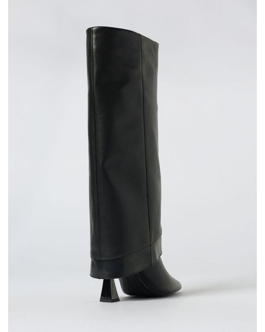 Karl Lagerfeld Black Kalosh Leather Boots