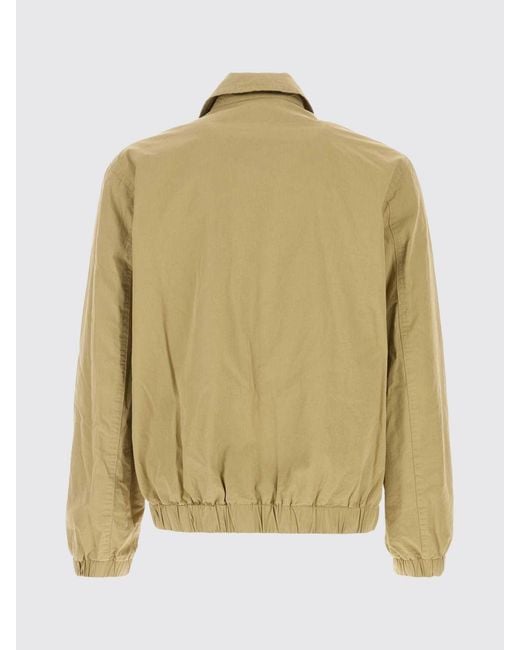 A.P.C. Natural Long-Sleeved Cotton Blouson Jacket With Zip Closure And Classic Collar for men