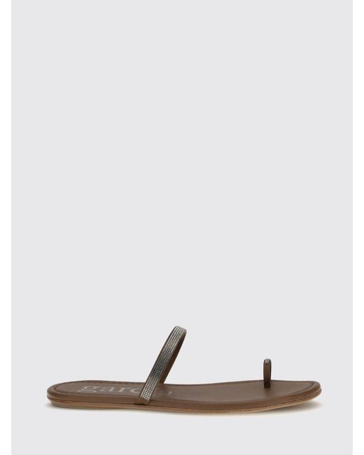 Pedro Garcia White Pita Silk Sandal With Rhinestones