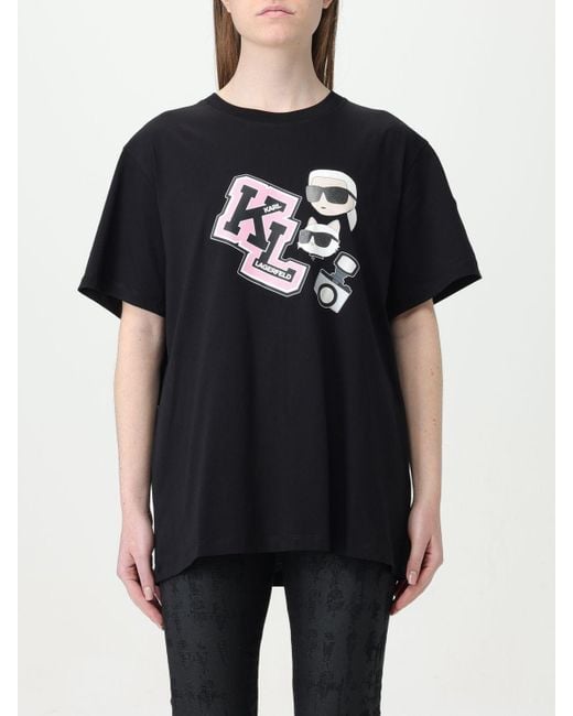 Karl Lagerfeld Black Oversized Ikonik T-shirt
