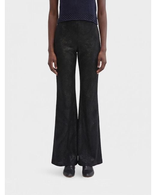MACCAPANI Black Easy Flared Trousers