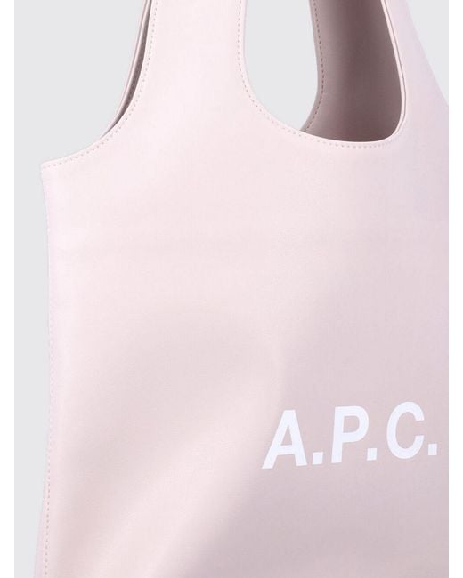 A.P.C. Pink Small Ninon Tote Bag for men