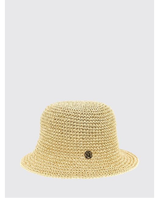 Maison Michel Metallic Pablo Straw Hat