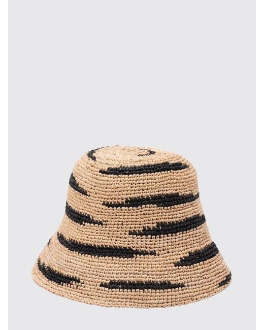 IBELIV Natural Andao Crochet Raffia Hat With Zebra Motif
