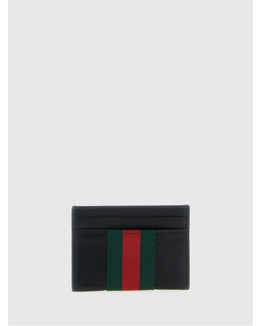 Gucci White Web Trademark Calfskin Coin Purse for men