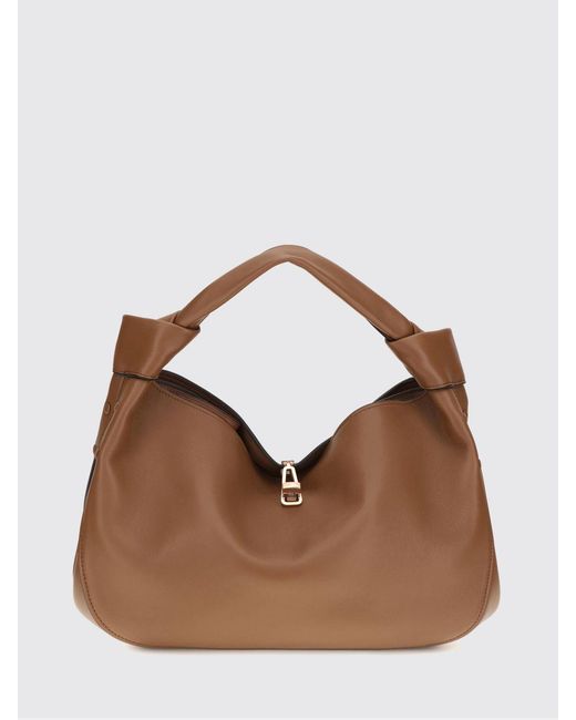 Gabriela Hearst Brown Antonia Small Lambskin Leather Handbag