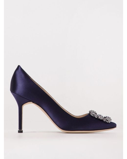 Décolleté Hangisi di Manolo Blahnik in Blue