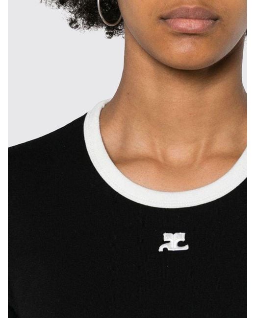 Courreges Black CourrÈ Ges T-Shirt