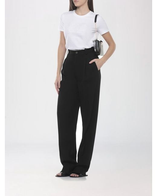 Elisabetta Franchi Black Viscose Pants