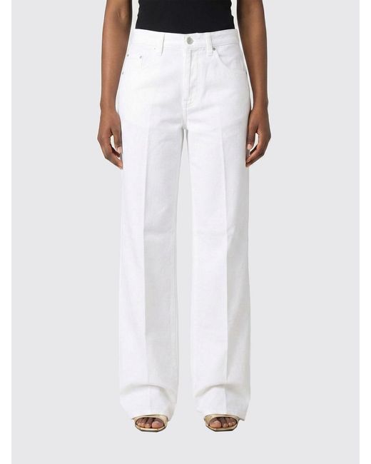 Dondup White 5-Pocket Cotton Denim Jeans