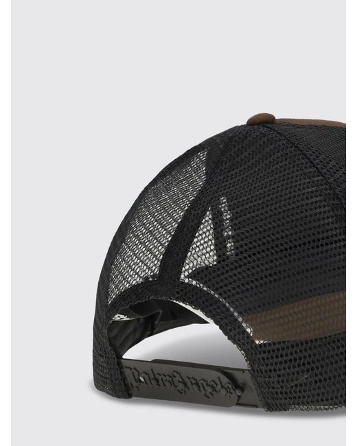 Palm Angels Brown Teddy Cotton And Mesh Nylon Hat for men