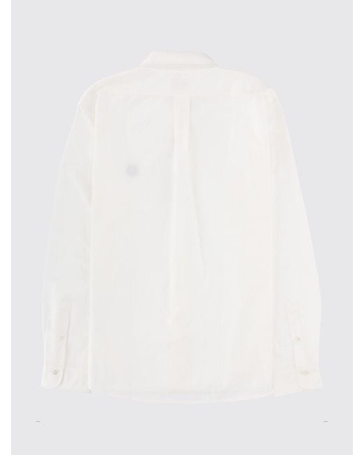 KENZO White Classic Cotton Shirt With Boke Flower for men