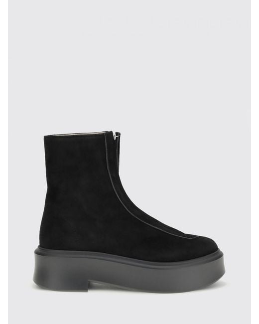 The Row Black Leather Boots