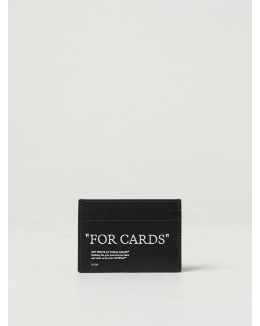 Portacarte di credito in pelle di Off-White c/o Virgil Abloh in White da Uomo