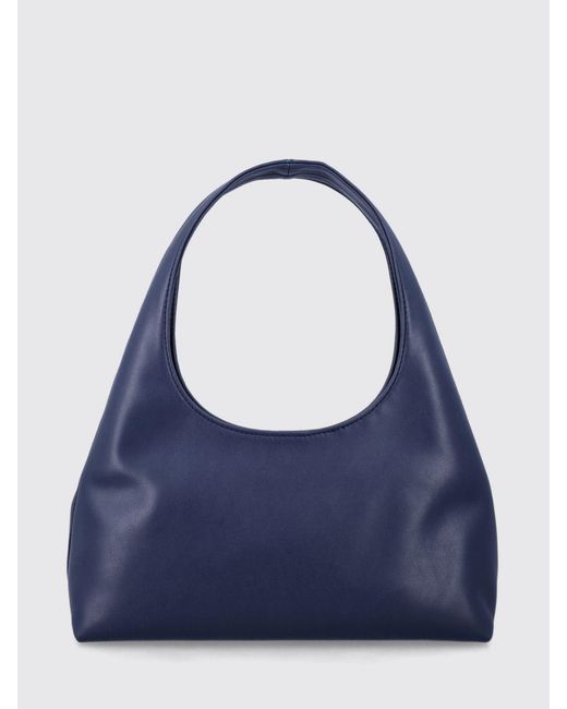 A.P.C. Blue Ninon Synthetic Leather Shoulder Bag With Printed Logo