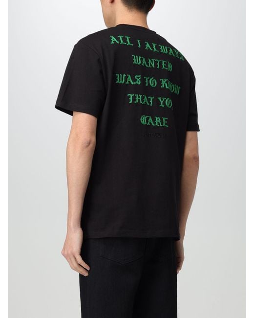 T-shirt con monogram di Just Cavalli in Black da Uomo